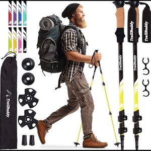 TrailBuddy Trekking Poles - Adjustable Hiking Poles